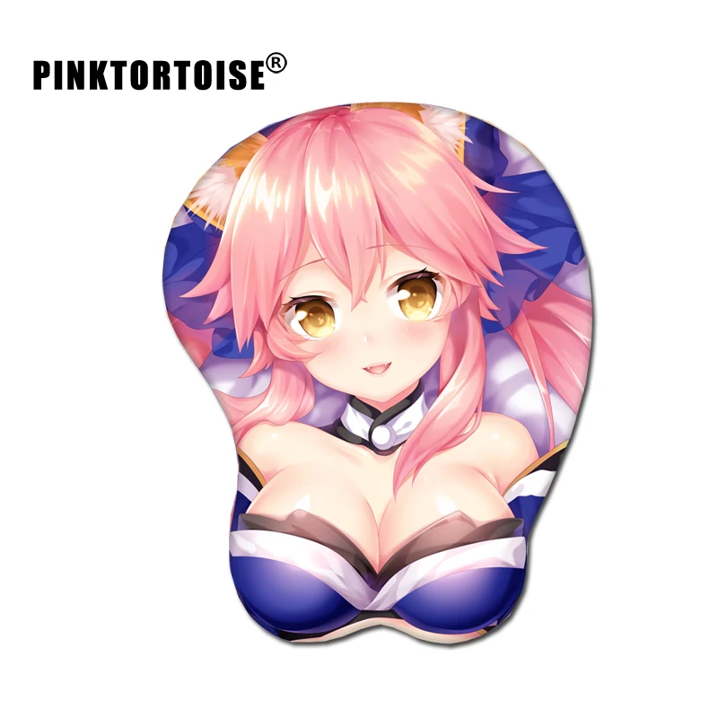 

Anime Tamamo no Mae 3d Chest Silicone Wrist Rest Mouse Pad notebook PC Tamamo no Mae playmat