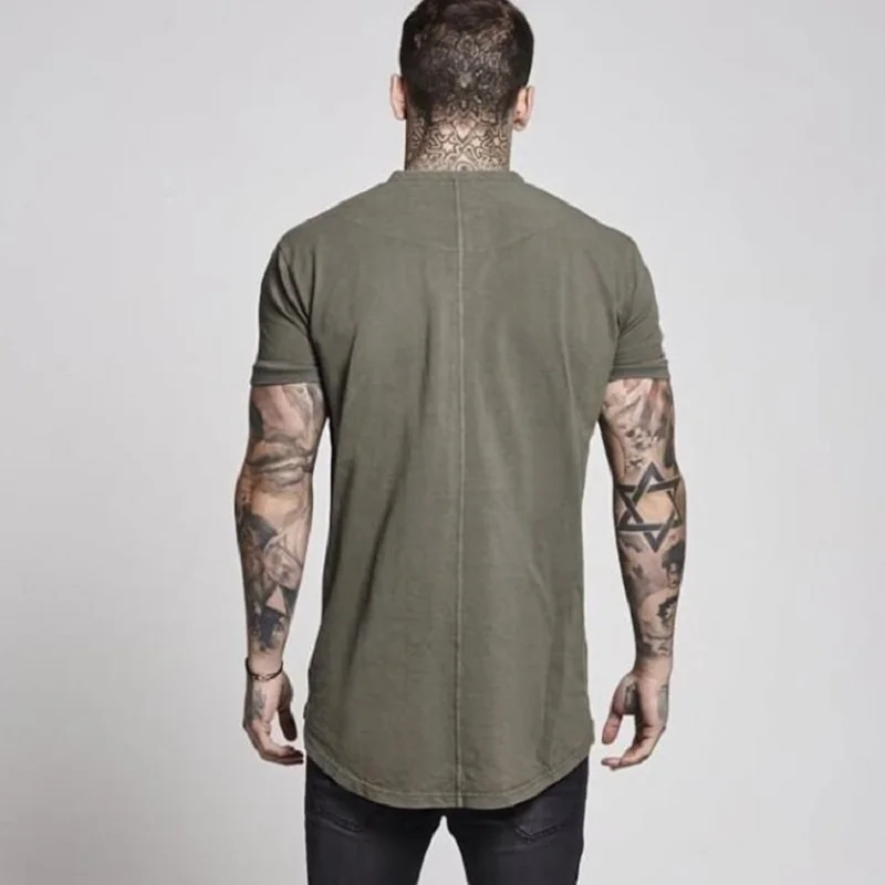 Sik SIlk/мужская футболка с вышивкой в стиле хип-хоп, повседневные мужские футболки Siksilk, Мужская футболка с коротким рукавом в стиле хип-хоп, уличная одежда, шелковые футболки
