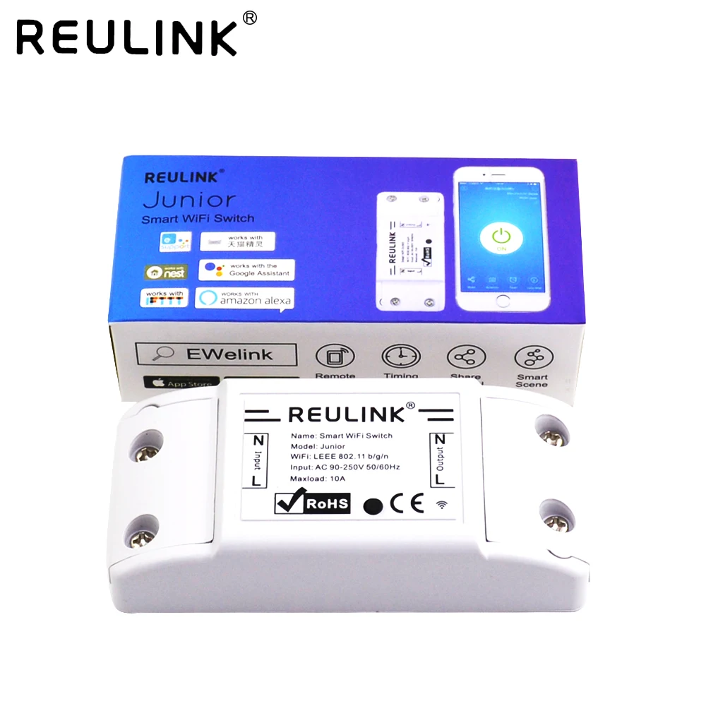 

10pcs Wireless Home Automation Basic WiFi Smart Switch Relay Module Domotica DIY Remote Controller Works with Nest Alexa