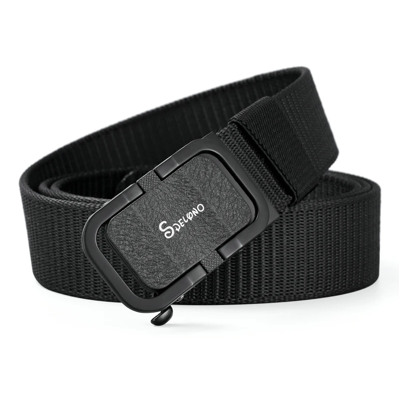 Men Luxury Brand Quality Canvas Belt Men's Automatic Buckle Belt Business Casual Simple Wild Style Trendy Jeans Belt