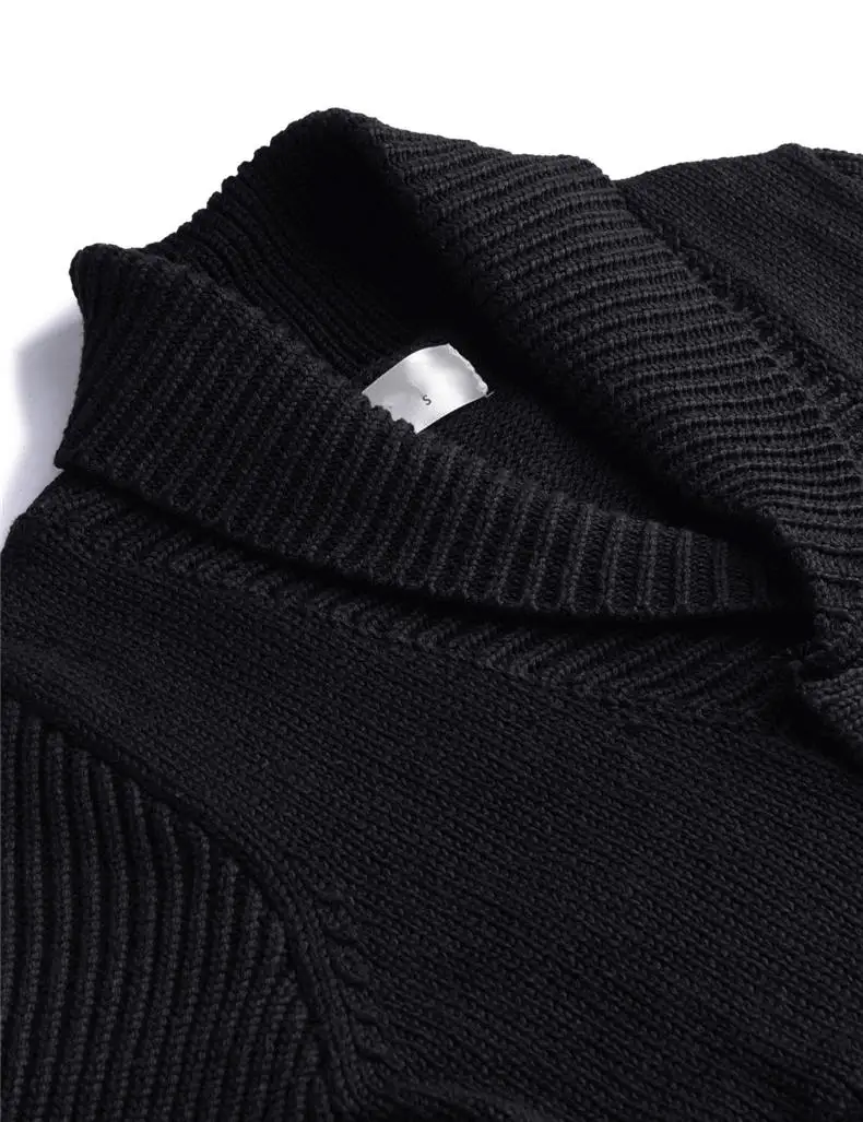 2019 Autumn New Wool Men Sweater Cardigans Winter Business Male Sweater Jacket Coat Men Shawl-Collar Raglan Sleeves Brand MuLS 15