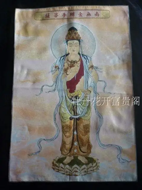 Colección Antigua China el diagrama de Buda bordado Thangka