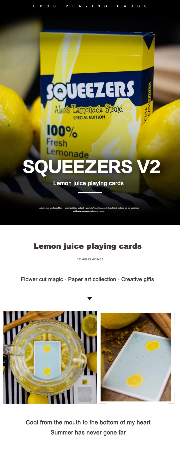 Creative Bicycle Poker Lemon Orange Juice Playing Cards Limited Collection  Decks Eye catching Flower Cut Magic Tricks|Card Games| - AliExpress