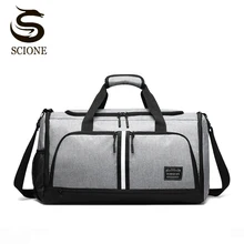 Мужская холщовая дорожная Сумка Многофункциональная сухая и влажная разделительная спортивная сумка для йоги тренировочная сумка для хранения FitnessTravel с обувью