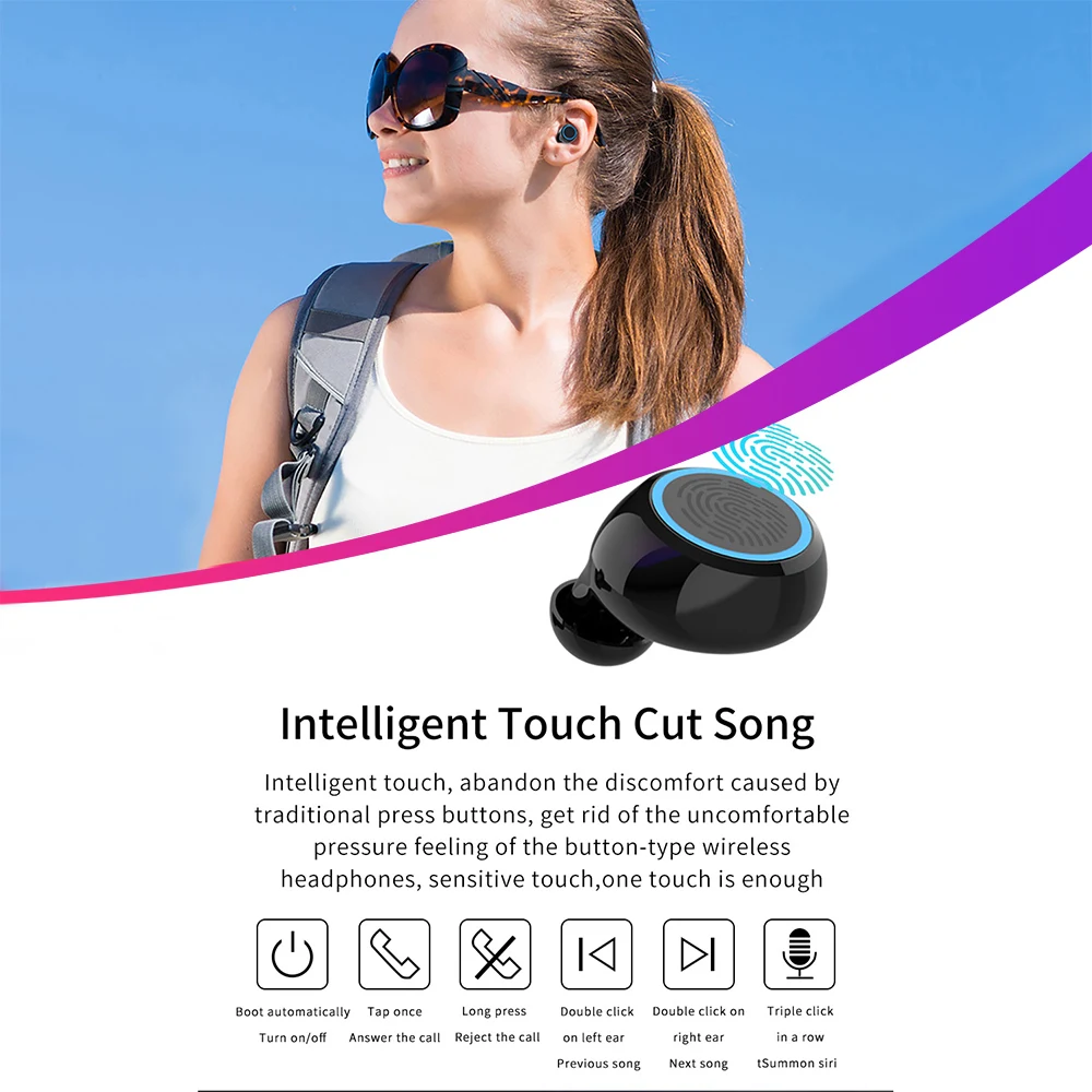 TWS M11, беспроводные наушники, Bluetooth 5,0, наушники 6D, стерео, объемный звук, шумоподавление, Спортивная гарнитура с микрофоном