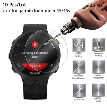 

10 Pcs/Lot 9H Premium Tempered Glass For Garmin forerunner 45 / 45S Screen Protector protective film for Garmin FR 45 / 45S
