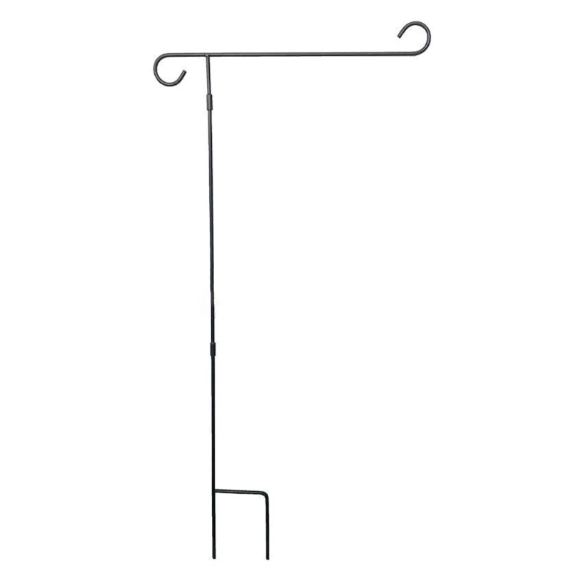 Garden Flag Stand Vertical Frame Durable Stainless Steel Weather-Proof Flag Hanging Holder Home Gardening Decoration Ornament