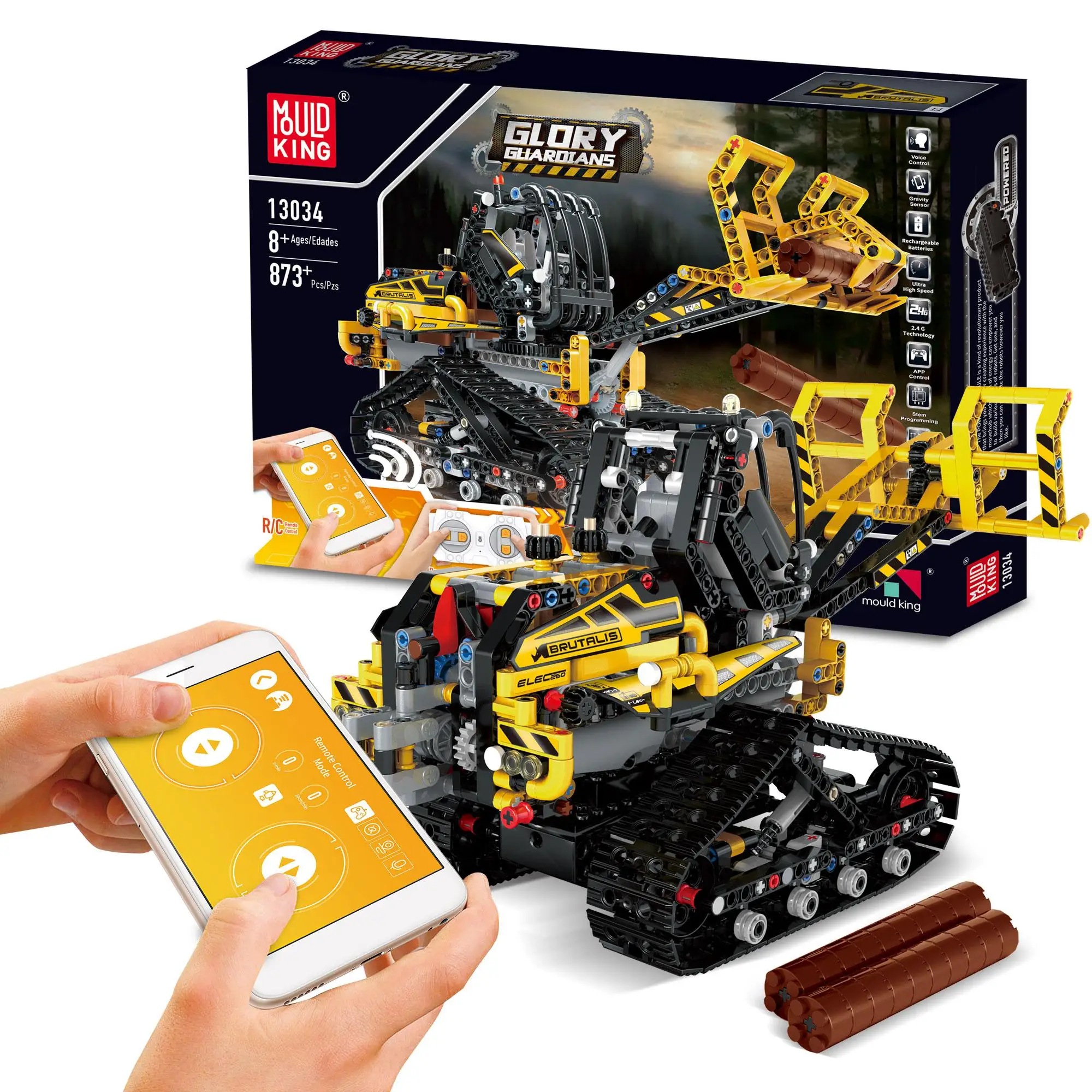 

Technic Blocks 13034 13035 Rc Brick With App Control Gory Gyaroians Construction Brigade Shop Mould King Truck