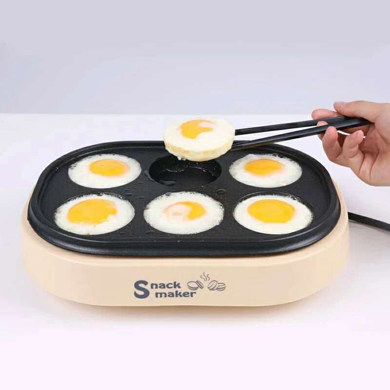 Electric eggs roasted hamburger machine Red beans cake pie Maker MINI breakfast pancake baking crepe Fried Egg frying pan | Бытовая