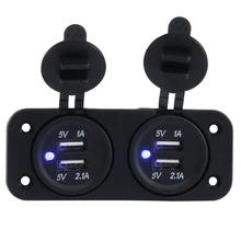 Outlet Dual USB Port Rear Two Hole Panel for Car Truck Marine Boat Other Vehicle Parts Outlet Dual USB Port Rear Two Hole Panel for Car Truck Marine Boat Other Vehicle Parts