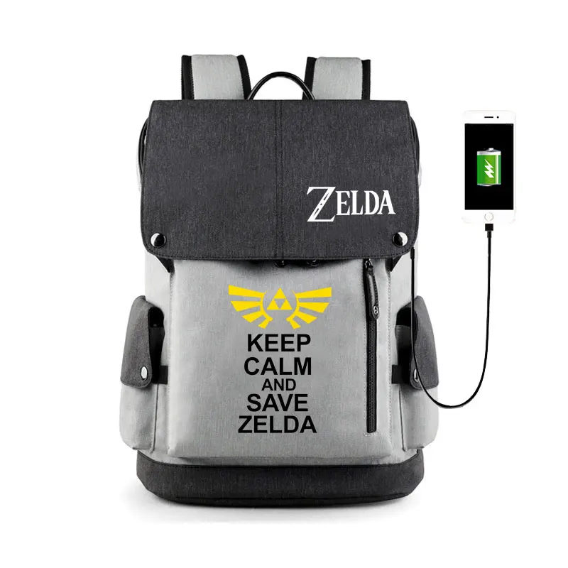 15 Аниме Легенда о zelda рюкзак ссылка сумки shudent школьный нейлон путешествия USB сумка для ноутбука - Цвет: 15