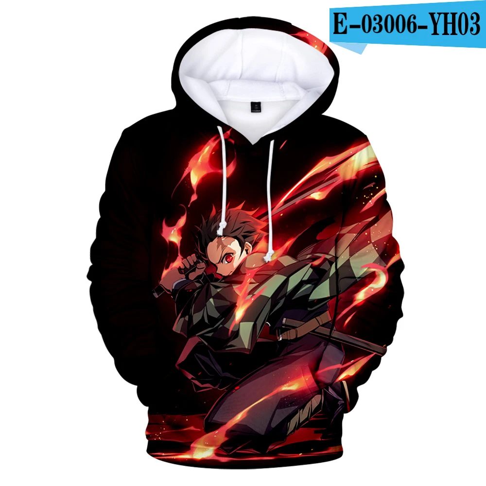 3D hoodies Лидер продаж, толстовки с капюшоном для мальчиков и девочек с объемным принтом «убийца демона: Kimetsu no Yaiba», толстовки с длинными рукавами на осень и зиму, теплая молодежная одежда - Цвет: 3D hoodies