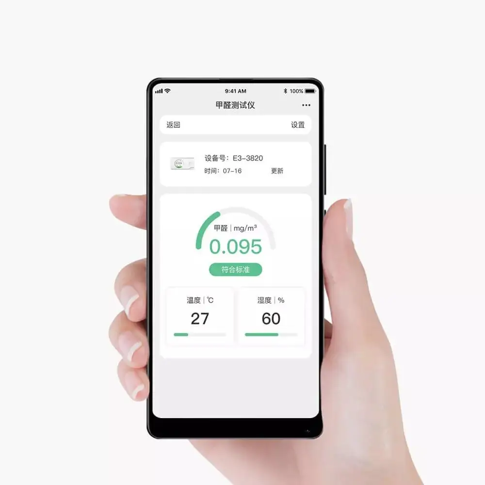 Xiaomi Mijia Miaomiaoce детектор формальдегида usb зарядка электрохимический датчик wifi Температура Влажность ЖК-дисплей для дома