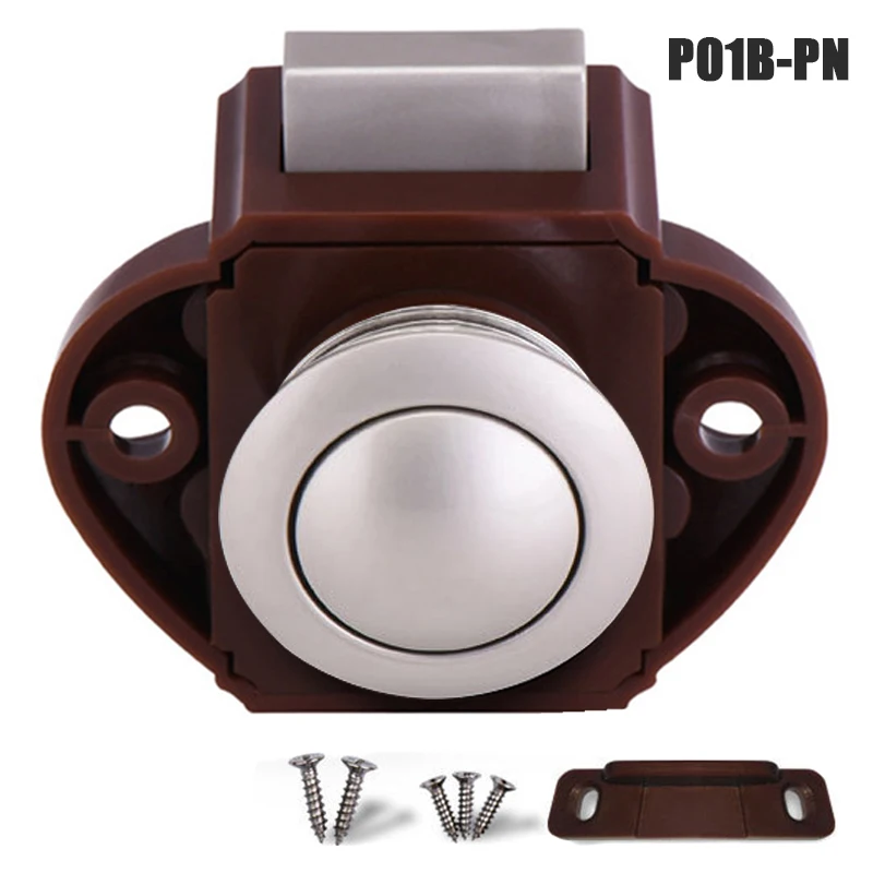 

Push Button Catch Cupboard Door Knob Latch Lock for RV Home Furniture @LS