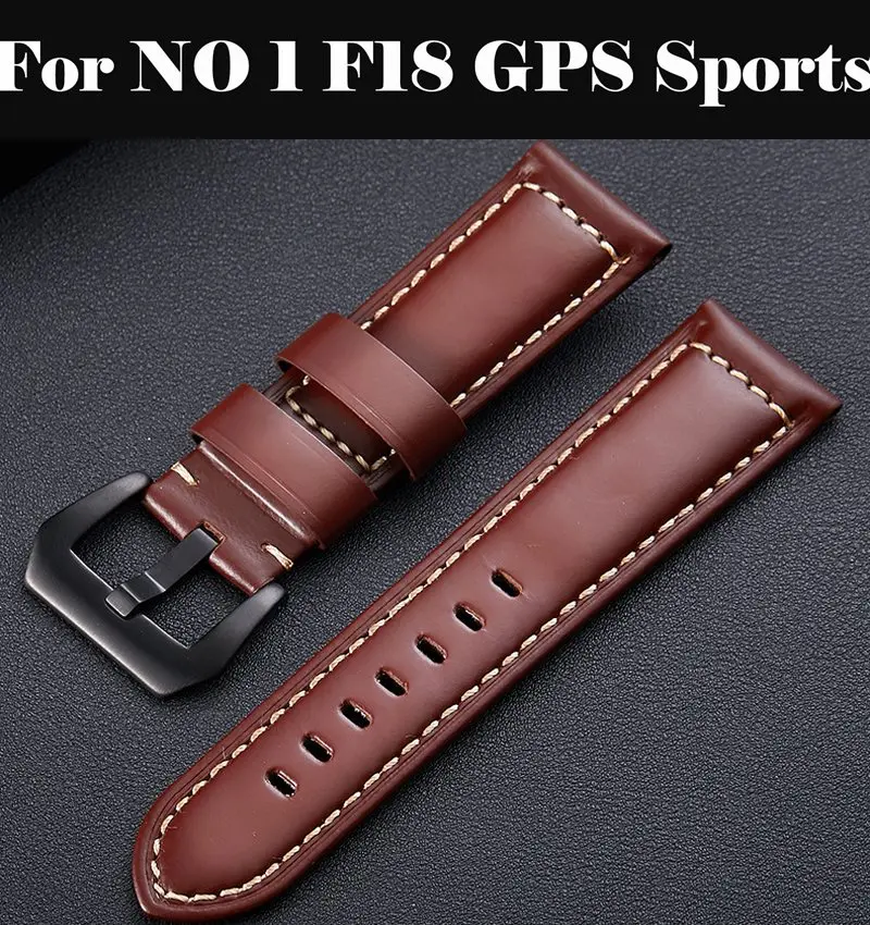 

Genuine Leather Watchbands 12-24mm Watch Band Steel Buckle Strap 22mm watch band For NO 1 F18 GPS Sports