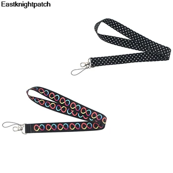 

12pcs/Lot E1463 Circles And Spot Mobile Phone Strap Neck Strap Lanyard For Keys Phone Case Breast Plate ID Card DIY Hang Lanyard