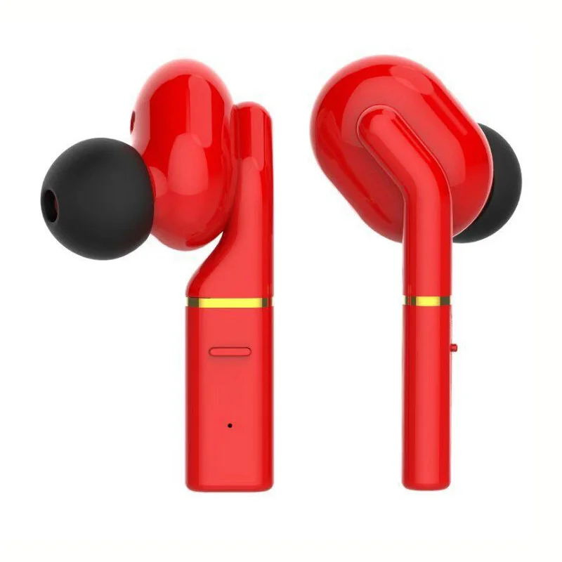 Красный Bluetooth 5,0 беспроводные наушники TWS бинауральная спортивная Гарнитура 3D стерео звук с микрофоном громкой связи спортивные наушники с зарядным устройством - Цвет: Красный