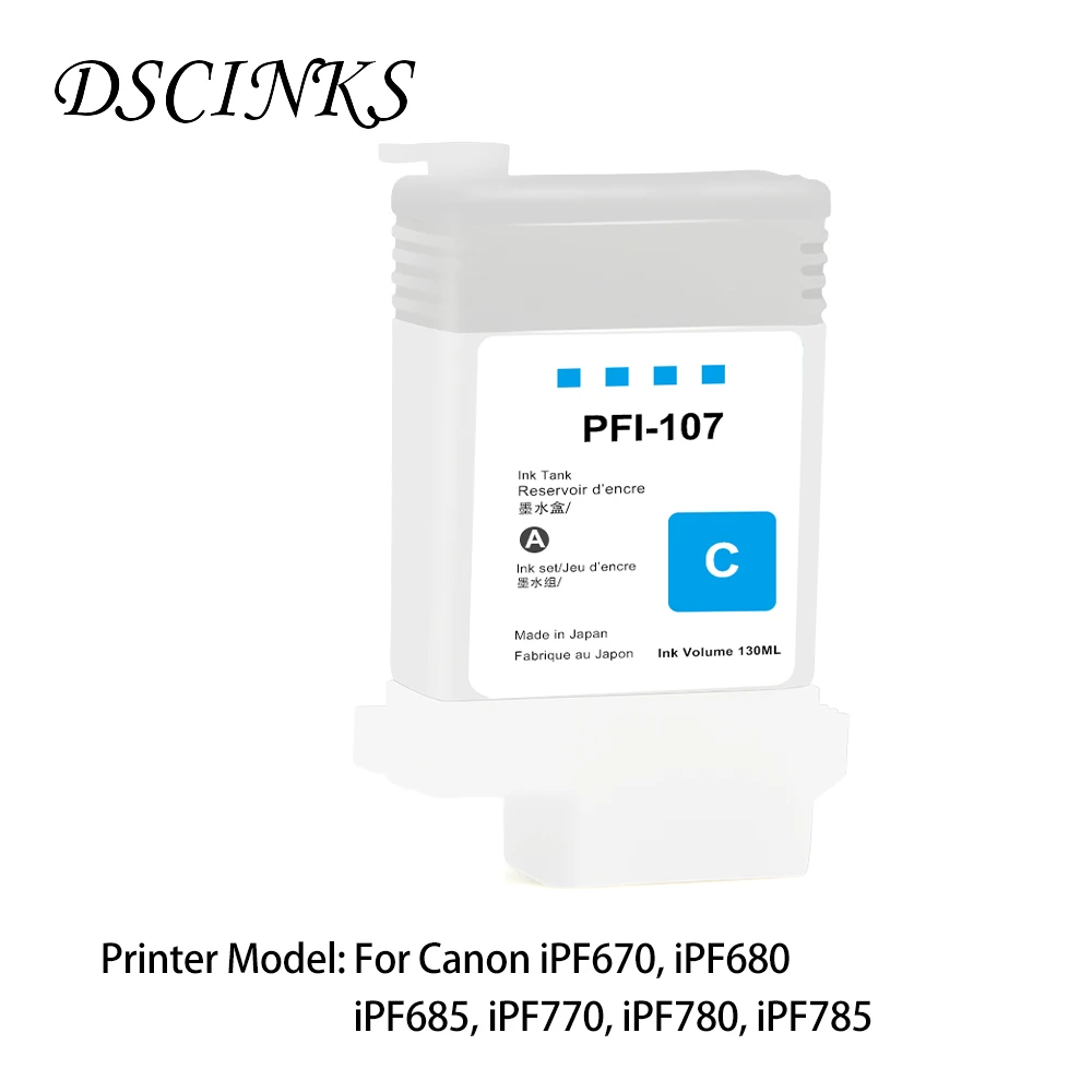Cartucho de Tinta Recarregável para Canon Pfi107 Ipf670 Ipf680 Ipf685 Ipf770 Ipf780 Ipf785 Ipf670 Ipf770 Ipf 670 Pfi107 Pfi 107 - Imagem 4