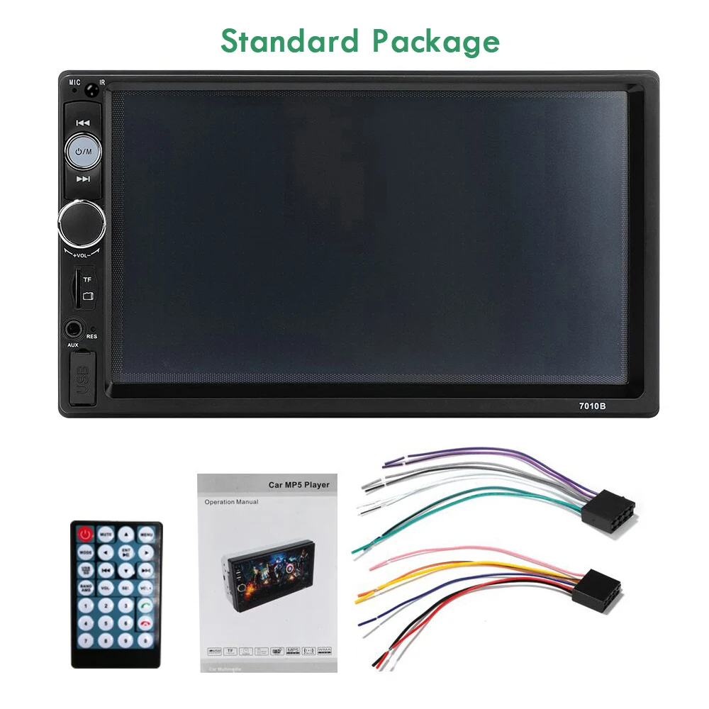 7010B 7 "автомобильный MP3 MP5 плеер 2 Din Радио HD сенсорный экран мультимедийное
