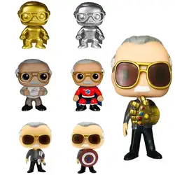 FUNKO POP Stan Lee отец Marvel Мстители Рождественский подарок на день рождения изображение персонажа для детей Аниме Фигурка популярная кукла