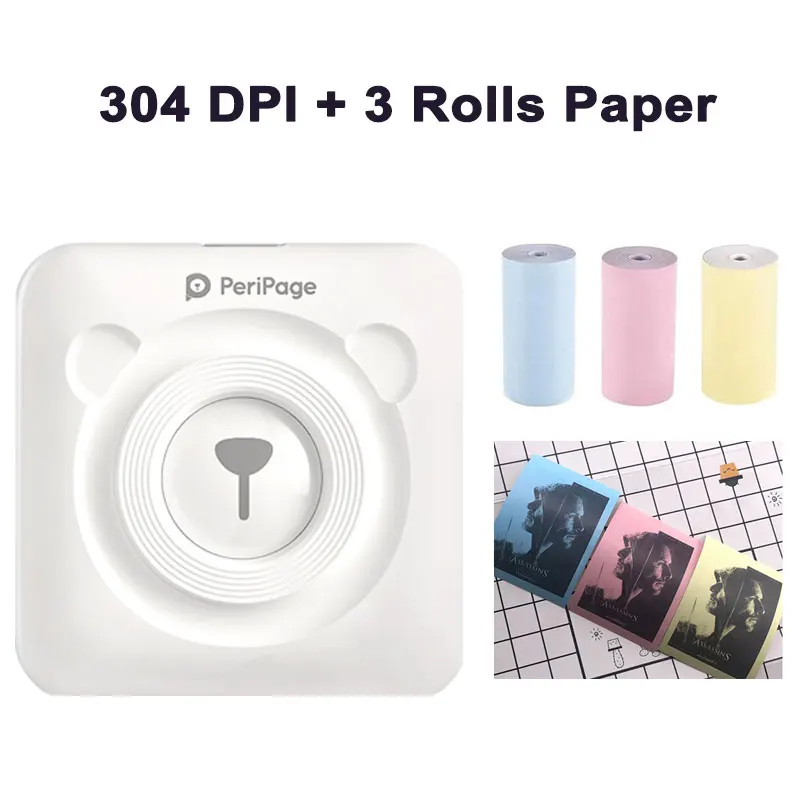 PeriPage 304 DPI Mini Portable Bluetooth Photo Printer Pocket Thermal Printing USB Connection Impresoras Fotos Gifts best portable photo printer for iphone Printers