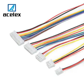 

100pcs/lot 26AWG JST XH2.54 2/3/4/5/6/7/8/9/10 Pin XH-2.54 Pitch 2.54mm Connector Plug With Wire Cable 30cm Length