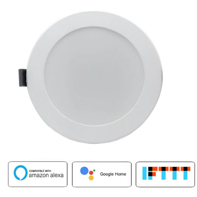 Wifi Интеллектуальный светильник Led совместим с Alexa Google home 7 Вт RGB+ W wifi потолочный светильник приложение умный светильник дистанционного управления цвет