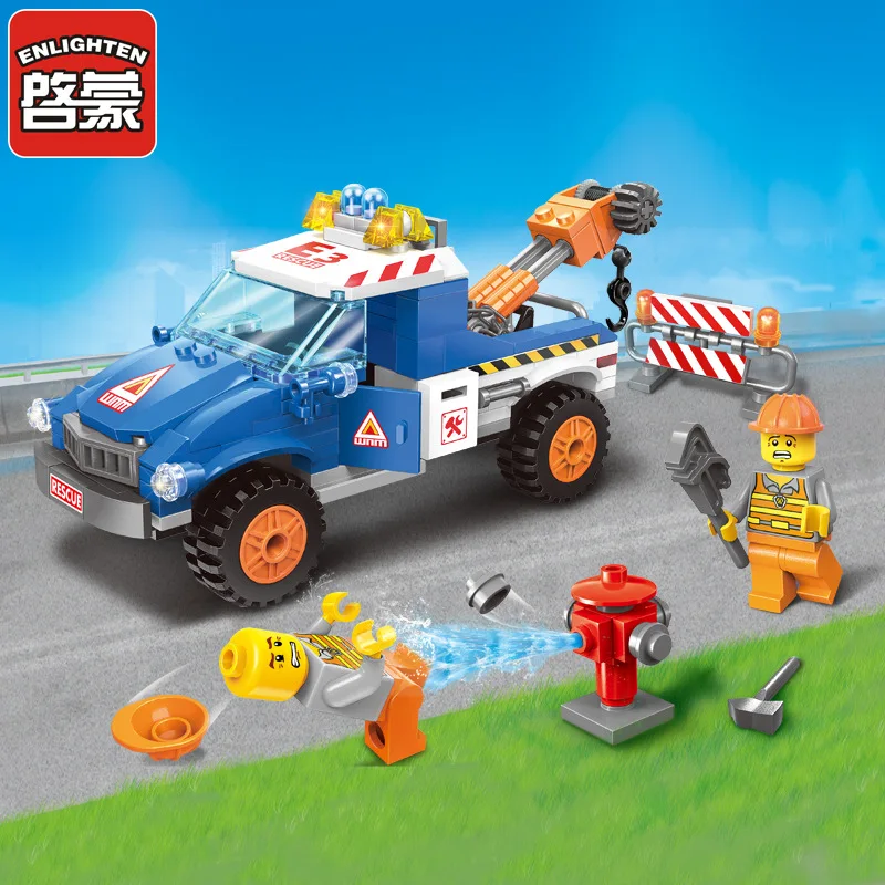 

Legoingly City Series Road Wrecker car Compatible Building Blocks children Educational Bricks minis Toys 1109