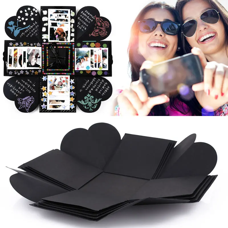 

Surprise Box Photo Box Paper Explosion Love Scrapbook Romantic Gift Box Handmade Valentine'S Day DIY Album Wedding