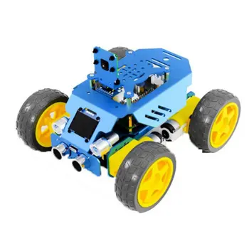 

Christmas Science Education Aluminium Alloy Four Wheel Cool Sports Car Secondary Programming Modular Structure App Control Robot
