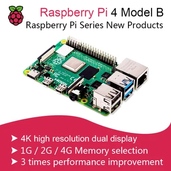 

New Official Original Raspberry Pi 4 B 1G/2G/4G Model B Development Board BCM2711 SoC DDR4 RAM USB 3.0 Support PoE Than Pi 3