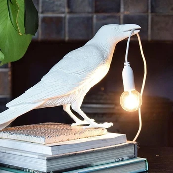 

Seletti Bird Table Lamp Italian Modern Resin Crow Desk Light for Bedroom Living Room decoration Led desk Light Fixtures