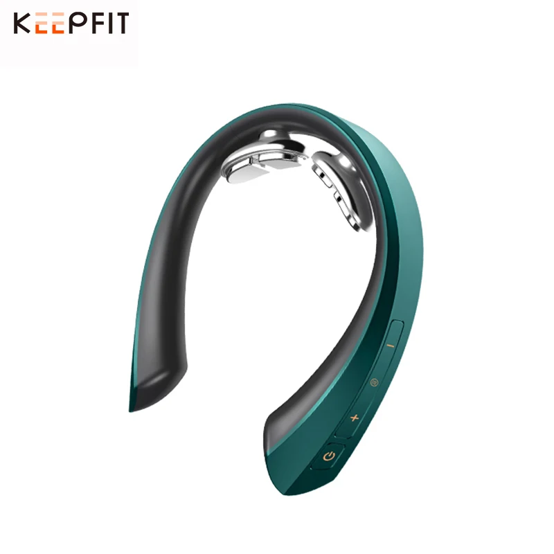 KEEPFIT Cervical Massager Shoulder Smart Remote Control Dual-Pulse Electric Super Light Neck Massage Relief Relax Voice Prompt