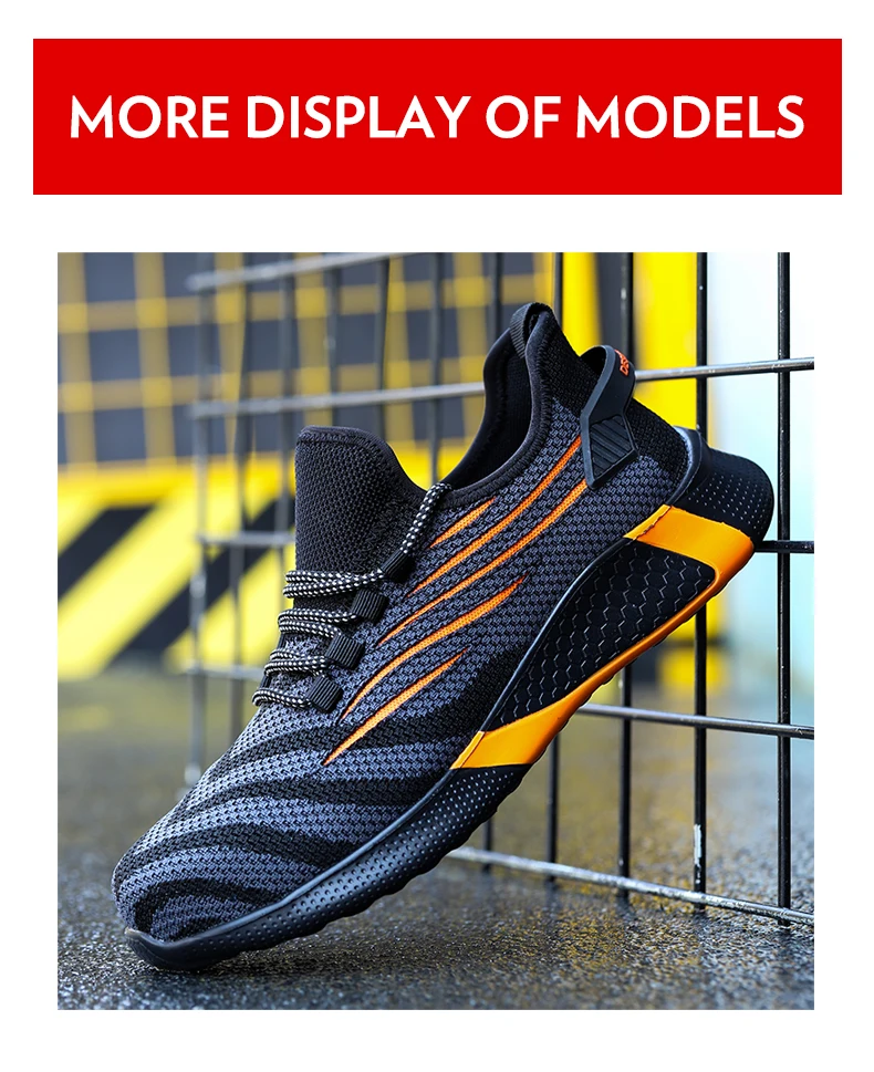 Safety Shoes Men Anti-Smashing Steel Toe Cap Puncture Proof Construction Lightweight Breathable Sneaker Work Boots Women Quality