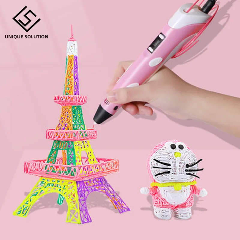 

Gift 3D Pen LED Screen DIY 3D Printing print Pen 100m PLA Filament Creative Toy Gift For Kids Design Drawing