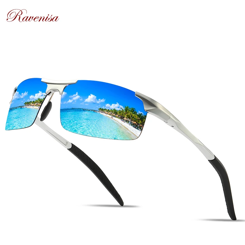 Мужские водительские солнцезащитные очки Ravenisa поляризационные в алюминиевой