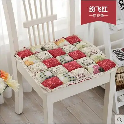 Flower Style Square Cotton Seat Cushion