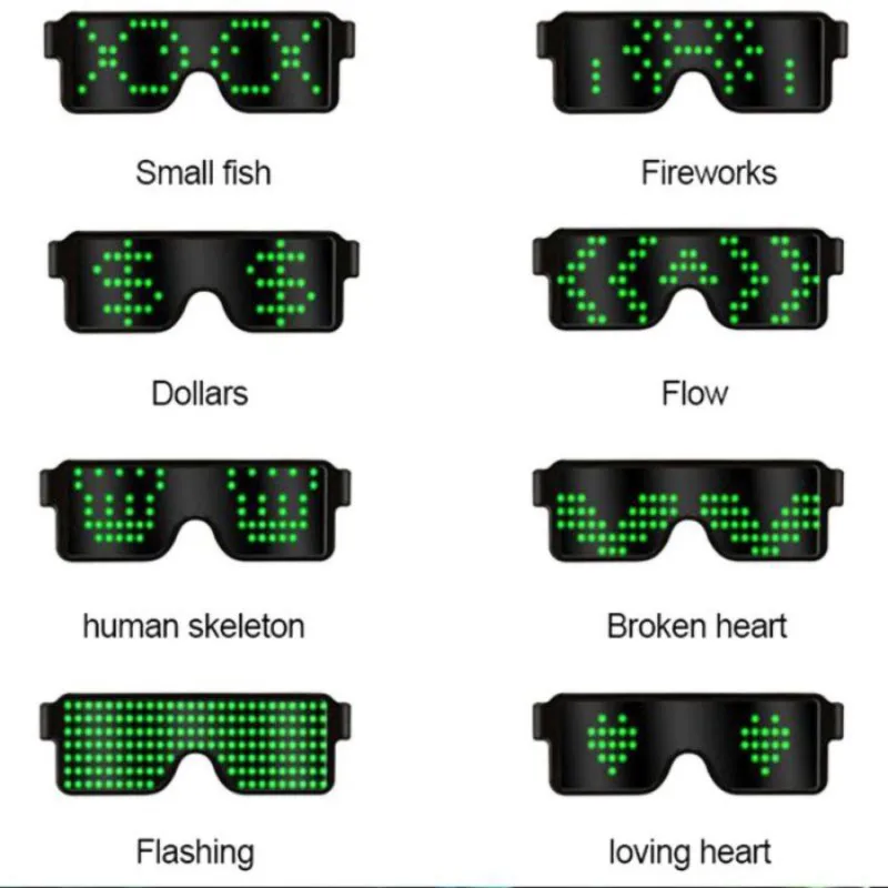 New Quick Flash Led Party Glasses Usb Rechargeable Luminous Glasses For Christmas Party Bars Rave Concert light Toys