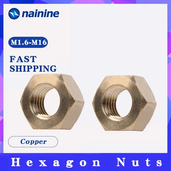

[M1.6-M24] H62 Copper Hexagonal Brass Hex Nuts Hexagon Nut DIN934