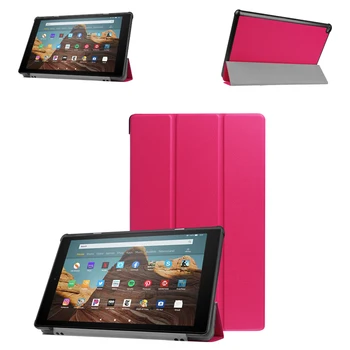 

For Amazon Kindle Fire HD 10 2019 Folding Tablet Case Cover For Amazon Kindle Fire HD 10 2017 2019 PU Leather Slim Lightweight