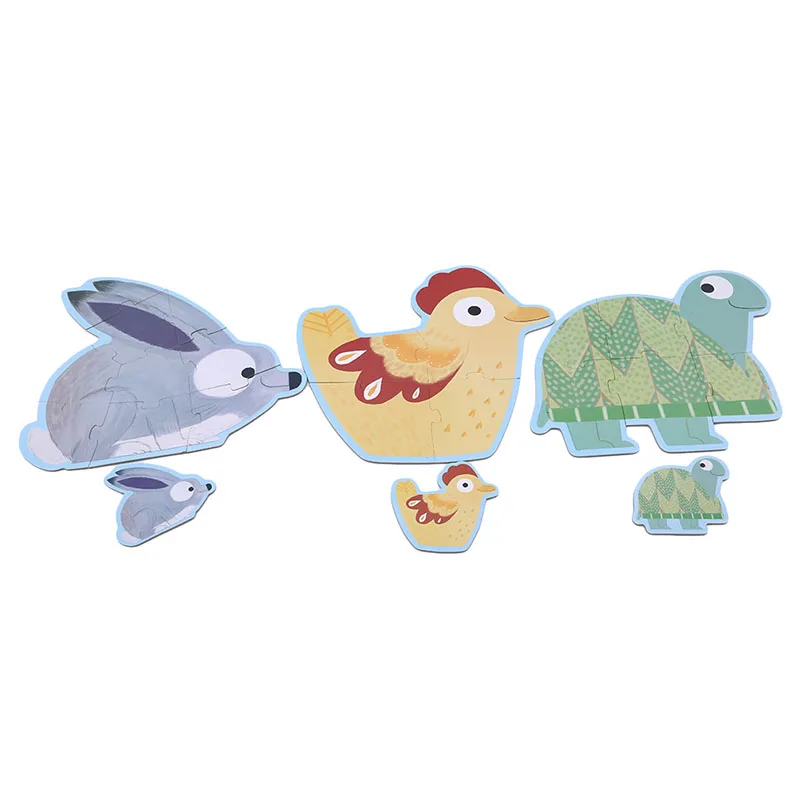 Fun pet 3D Мультяшные животные, картонный пазл, игрушки для детей, Развивающие игрушки-головоломки, детский подарок - Цвет: Fun pet