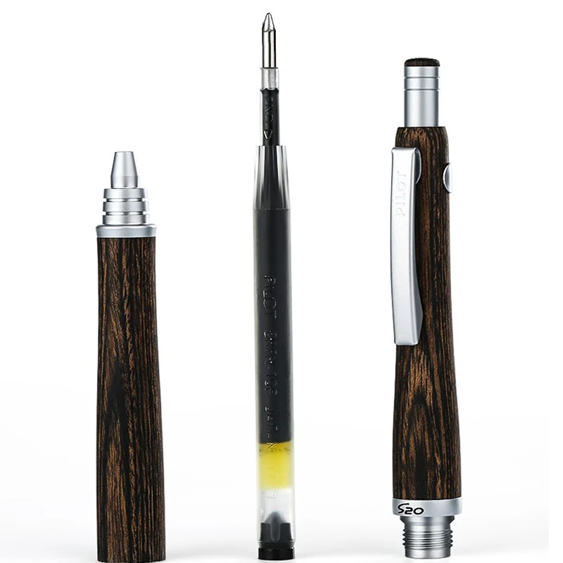 Шариковая ручка PILOT, BPPS-2SK, 1 шт., S20, деревянный стержень, эргономичная ручка, средняя, масляная ручка, офисные, студенческие принадлежности, 0,7 мм
