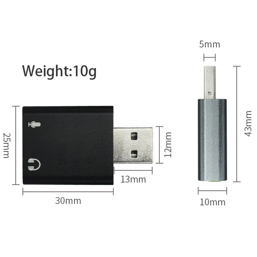7,1 USB звуковая карта Внешний адаптер аудио карта 3D стерео 3,5 мм для гарнитуры ПК ноутбук