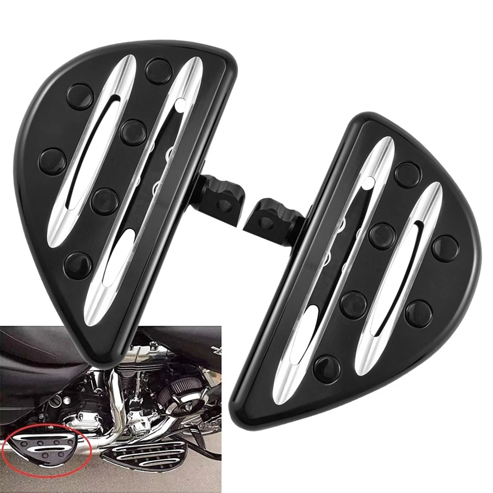 

Motorcycle Foot Pegs Billet Aluminum Mini Floor Boards Footpegs Compatible For Harley Davidson Touring Softail FL Dyna FLD
