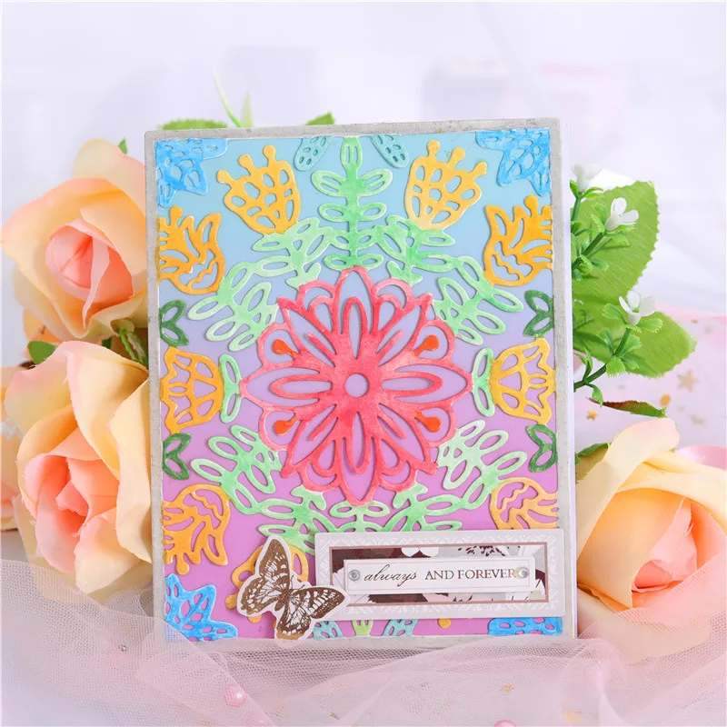 

GJCrafts Frame Dies Flower Background Metal Cutting Dies New 2019 for Card Making Scrapbooking Dies Embossing Paper Stencil