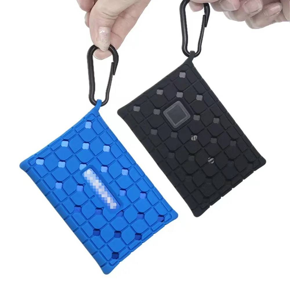 Compact Protective Storage Case with Silicone Cover for Portable SSD External Drives