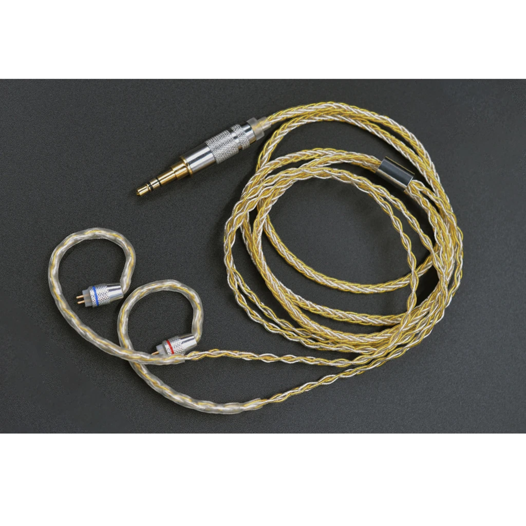 120cm Mixed Wired Headphones 200 Core 8 Stand Upgrade Audio Cable Wire for iPod DVD Smartphones Portable Players Upgrade Cable