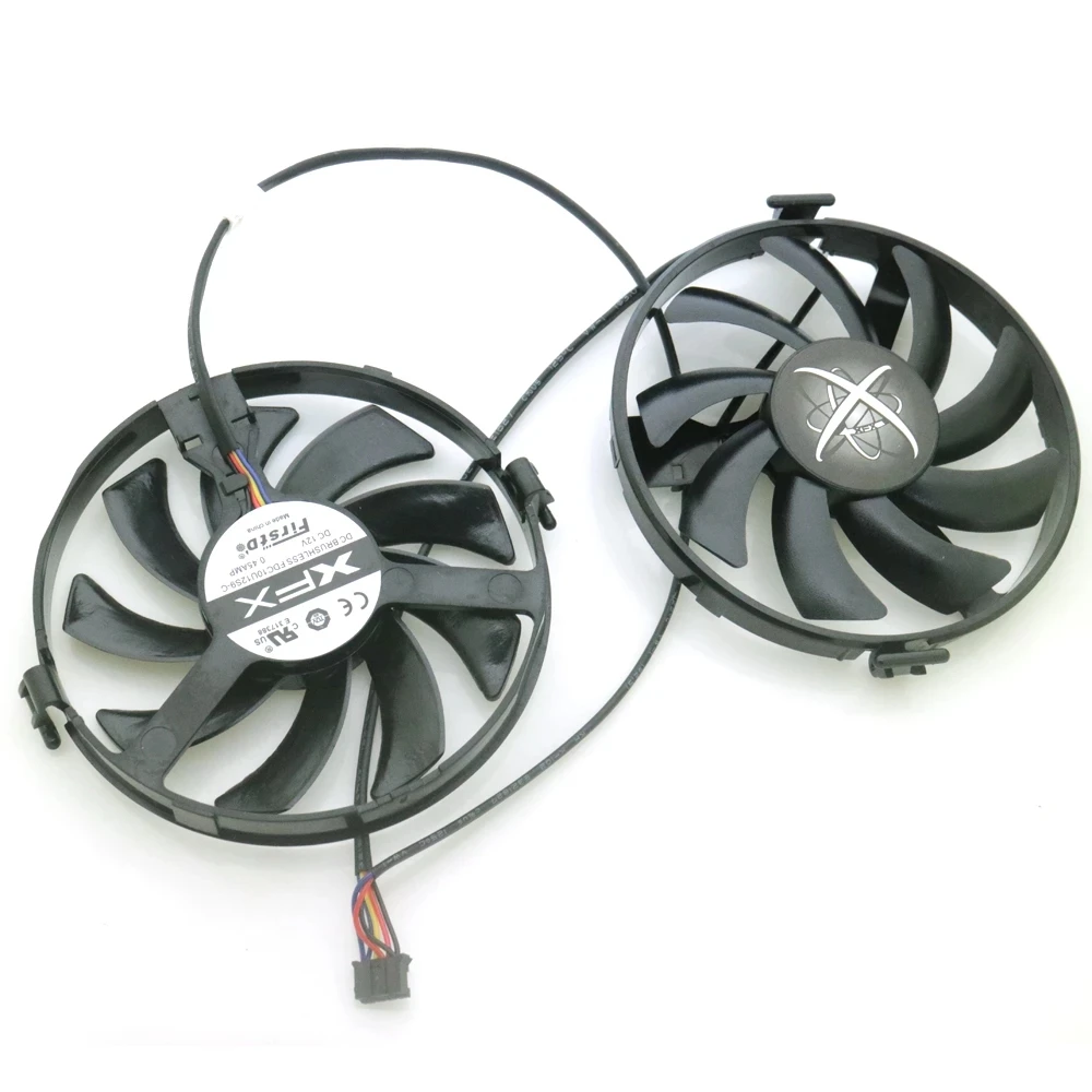 FDC10U12S9 C 12V 0.45A VGA вентилятор для XFX R9 380 380X 370 370X RX460 560 R7 350 360 видеокарты