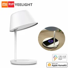 MI Mijia Yeelight умная настольная лампа Светодиодная лампа и регулируемой яркостью и датчиком касания настольная лампа Pro QI Беспроводная зарядка wifi Mihome приложение Apple Homekit управление