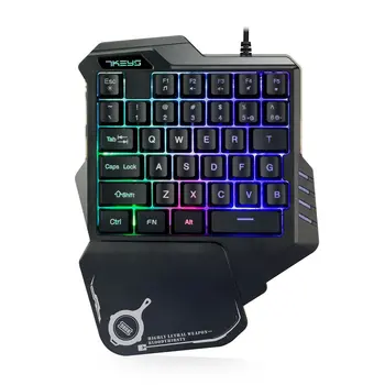

G30 1.6m Wired Gaming Keypad with LED Backlight 35 Keys One-handed Membrane Keyboard for LOL/PUBG/CF